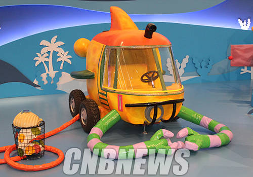 바닷속 탐험을 위한 수륙양용차 ‘옐로 돌핀카’. (사진=정의식 기자)