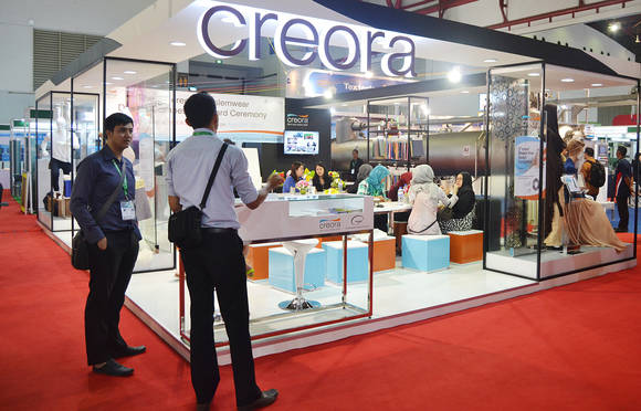 2015년 ‘인도 인터텍스’에 참가한 효성의 전시 부스. (사진제공=효성)