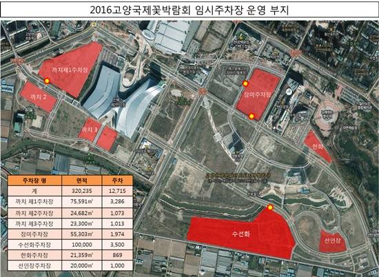 고양국제꽃박람회 기간 교통계획 수립, 임시주차장 운영부지(사진= 고양시)