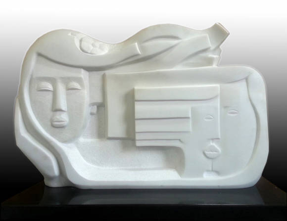 심성규, '5월의 향기(Love Story 1)'. 대리석, 60 x 15 x 42cm. 2015.