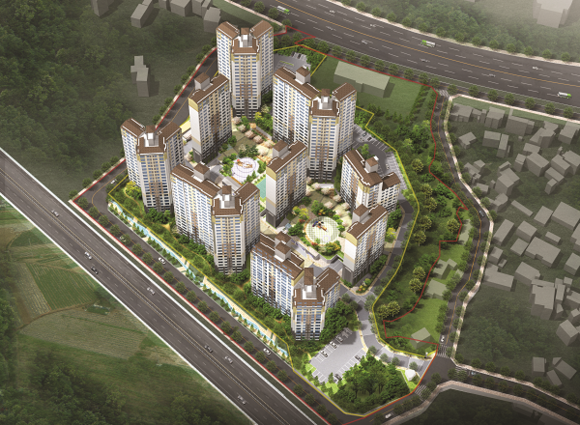 '장강베스트시티' 단지 조감도.