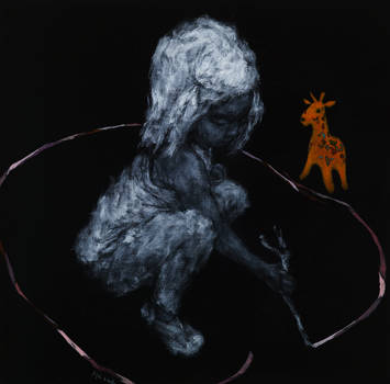 권마태, '띵 유 페인트(Thing You Paint)'. 캔버스에 아크릴릭, 50 x 50cm. 2015.