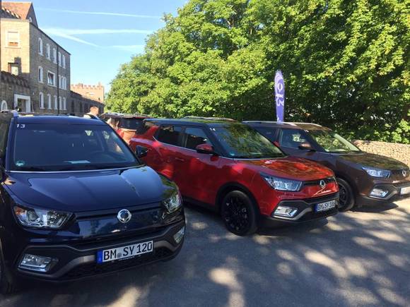 지난 21일 독일 쾰른에서 열린 티볼리 에어 론칭 행사의 한 장면. (사진제공=쌍용자동차)