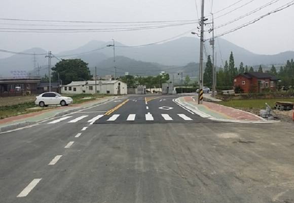 경주시 현곡면 하구리 일원의 도시계획도로가 개통된 모습.(사진제공=경주시)