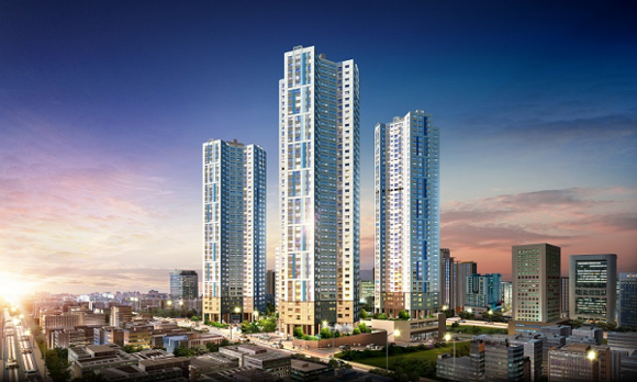 '범양레우스 센트럴베이' 투시도.