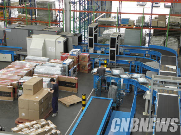 현대로지스틱스는 지난 1일부터 업그레이드된 국제특송장을 본격 가동했다. (사진=이성호 기자)