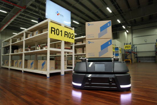 자율운송 로봇을 통해 생산성 향상을 꾀하는 연구가 진행되고 있다. (사진=TES이노베이션센터)