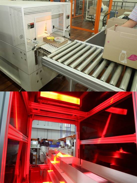 스마트 패키징(위), 스캐너(아래). (사진=TES이노베이션센터)