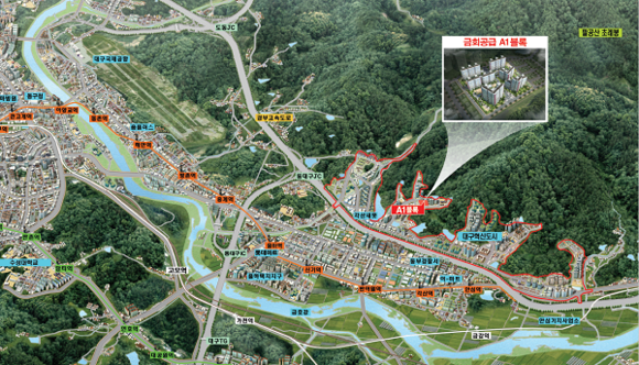 대구혁신도시 공공분양주택 위치도. (사진=LH)