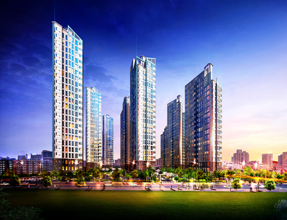 경남 '함안 현진에버빌 더 퍼스트' 야경투시도. (사진=현진건설)